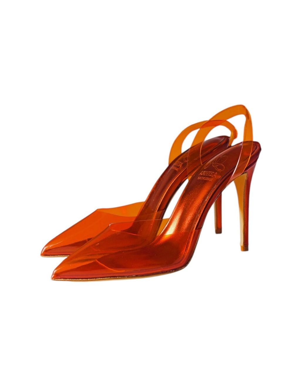 Aethra Shoes Orange Atea Transparent Slingback