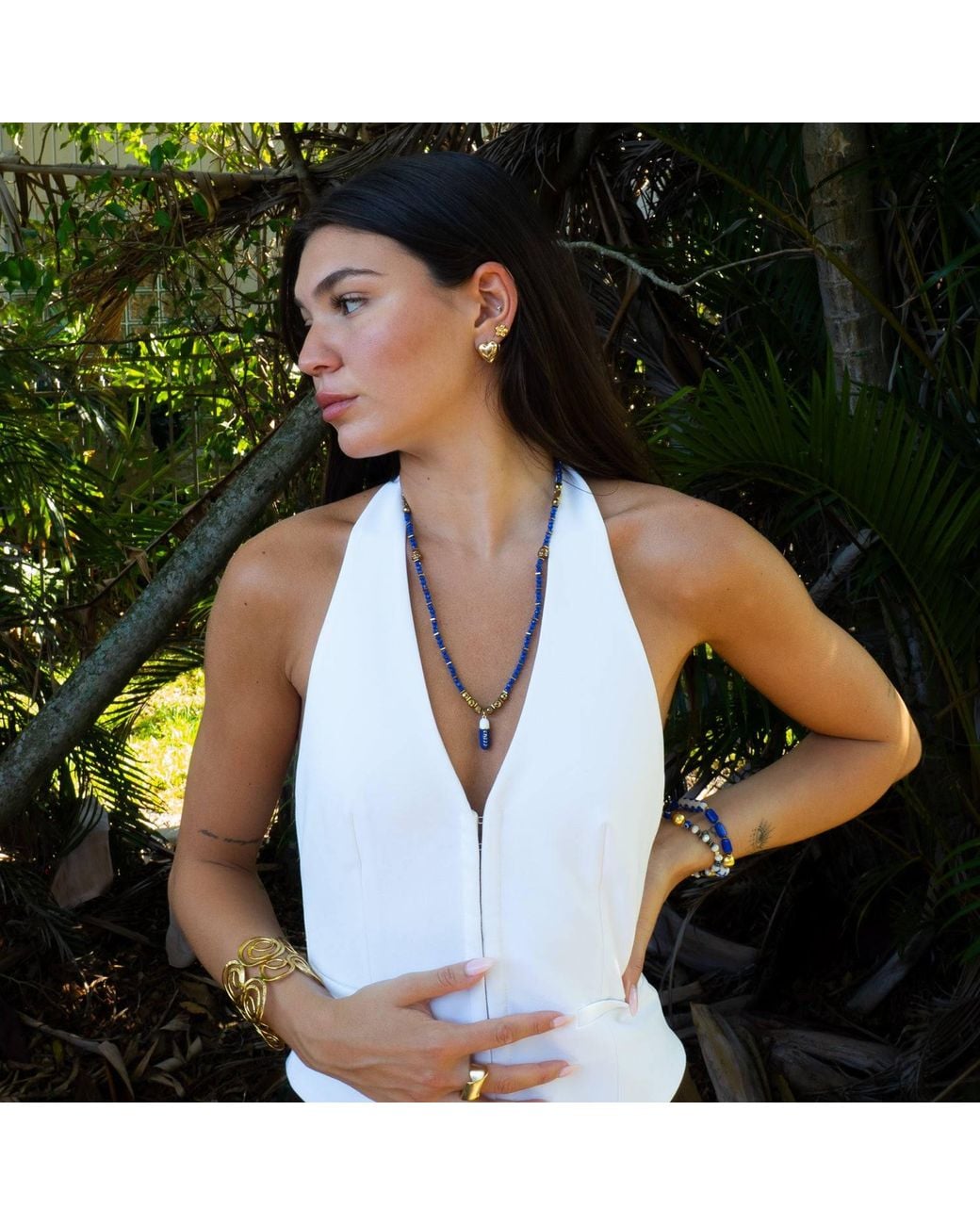 Ebru Jewelry Metallic Chill Pill Beaded Necklace