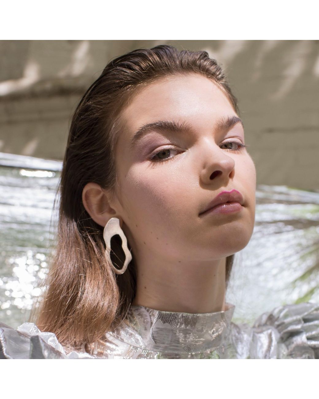 Bio-Trimmings Metallic Bayliss Statement Earrings –