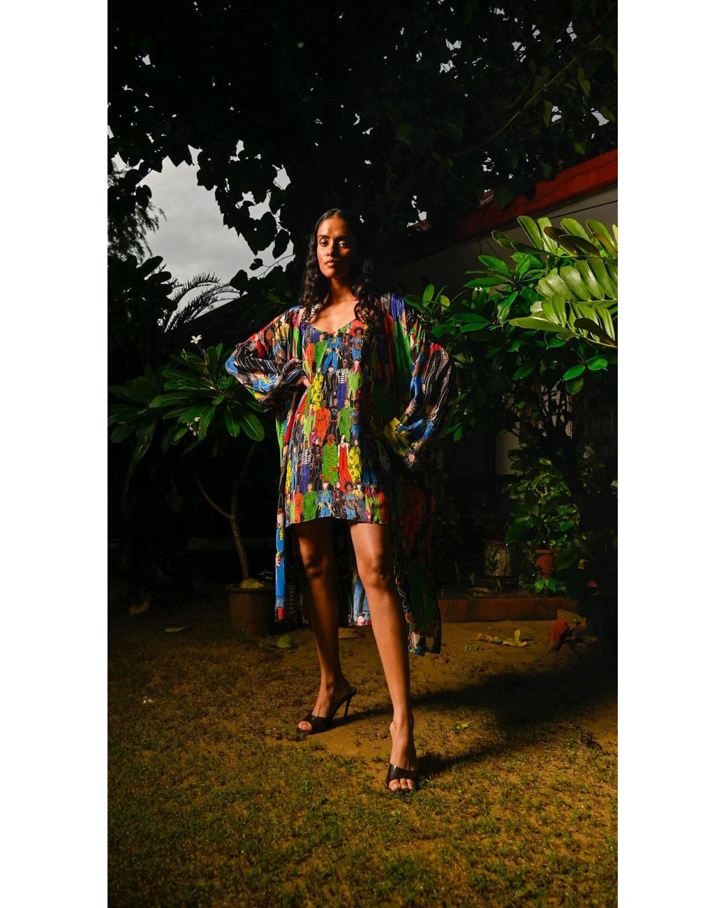 Any Old Iron Multicolor Heroes Printed Short Dress