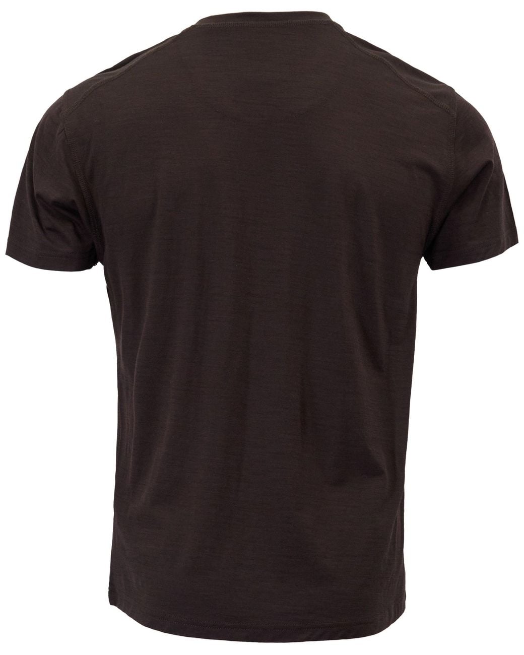 Lords of Harlech Black Victor Brownie Extra-Fine Merino V-Neck Tee for men