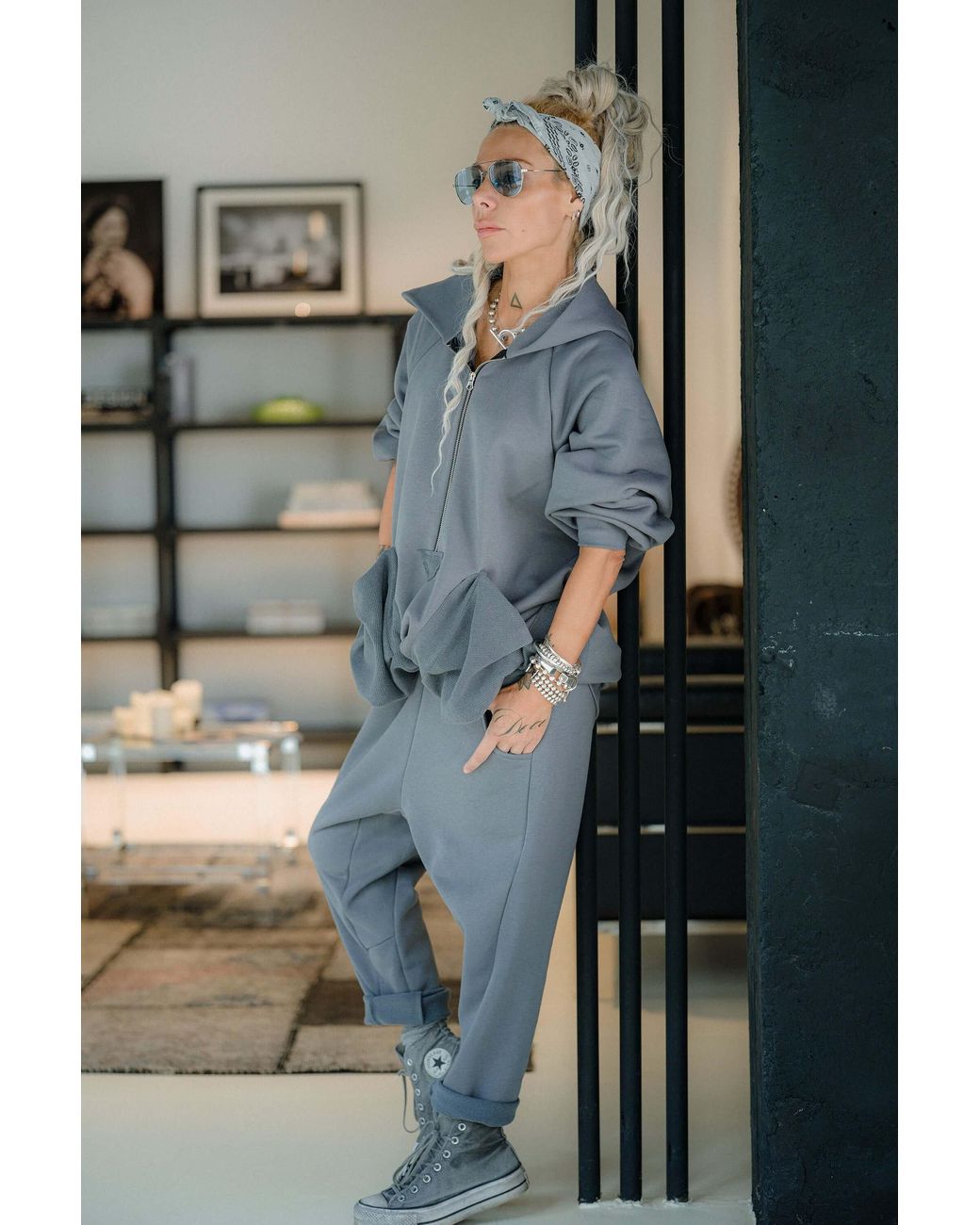 Clothes by Locker Room Gray Steel Zip Hoodie & Jogger Set