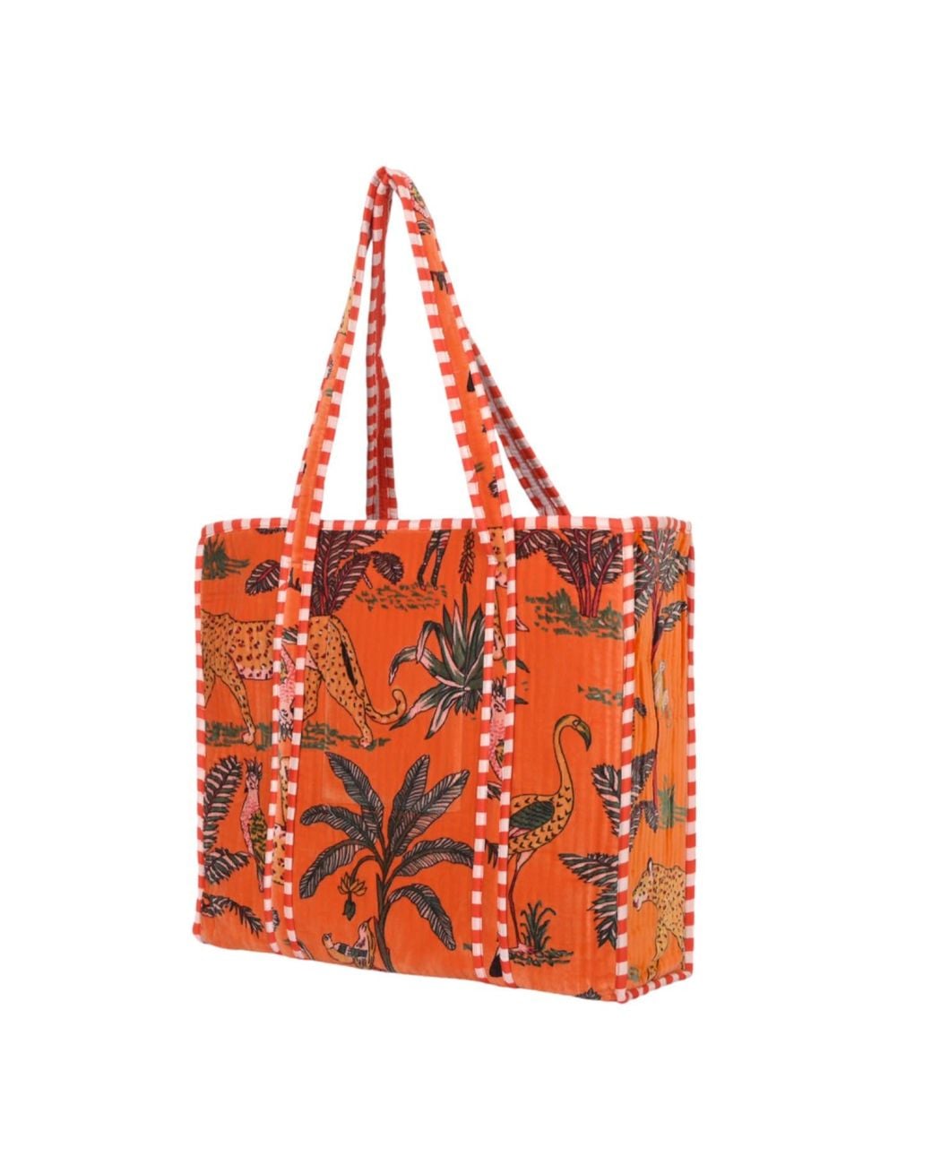 Conscious Yoga Collective Red The Ultimate Velvet Jungle Tote