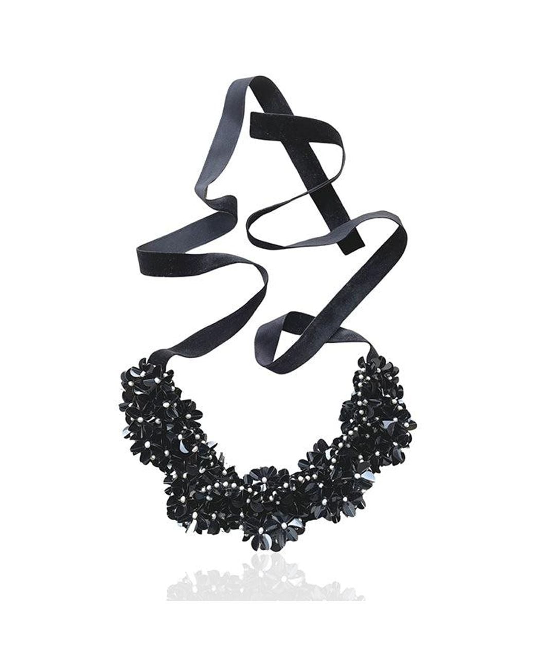 PINAR OZEVLAT Black Yasmine Necklace