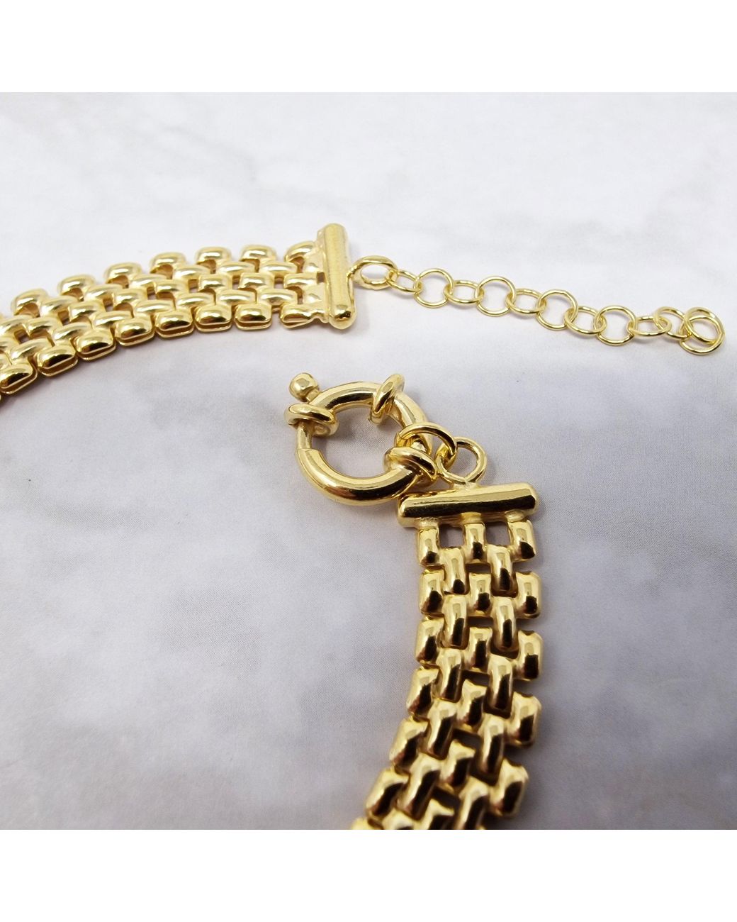 Sophelia Metallic Vermeil Luxury Woven Mesh Bracelet