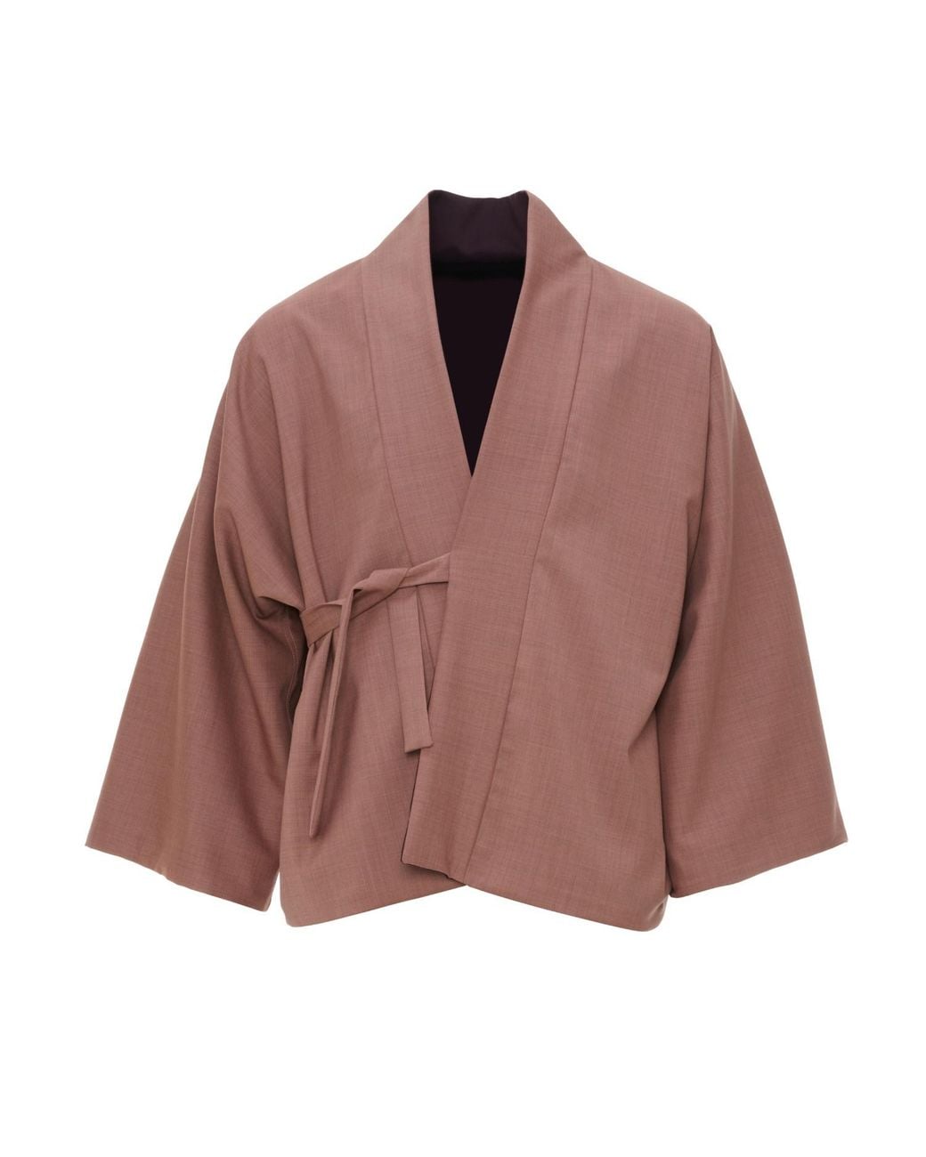 MOE Brown Plum/ Rose Wool Jacket Reversible