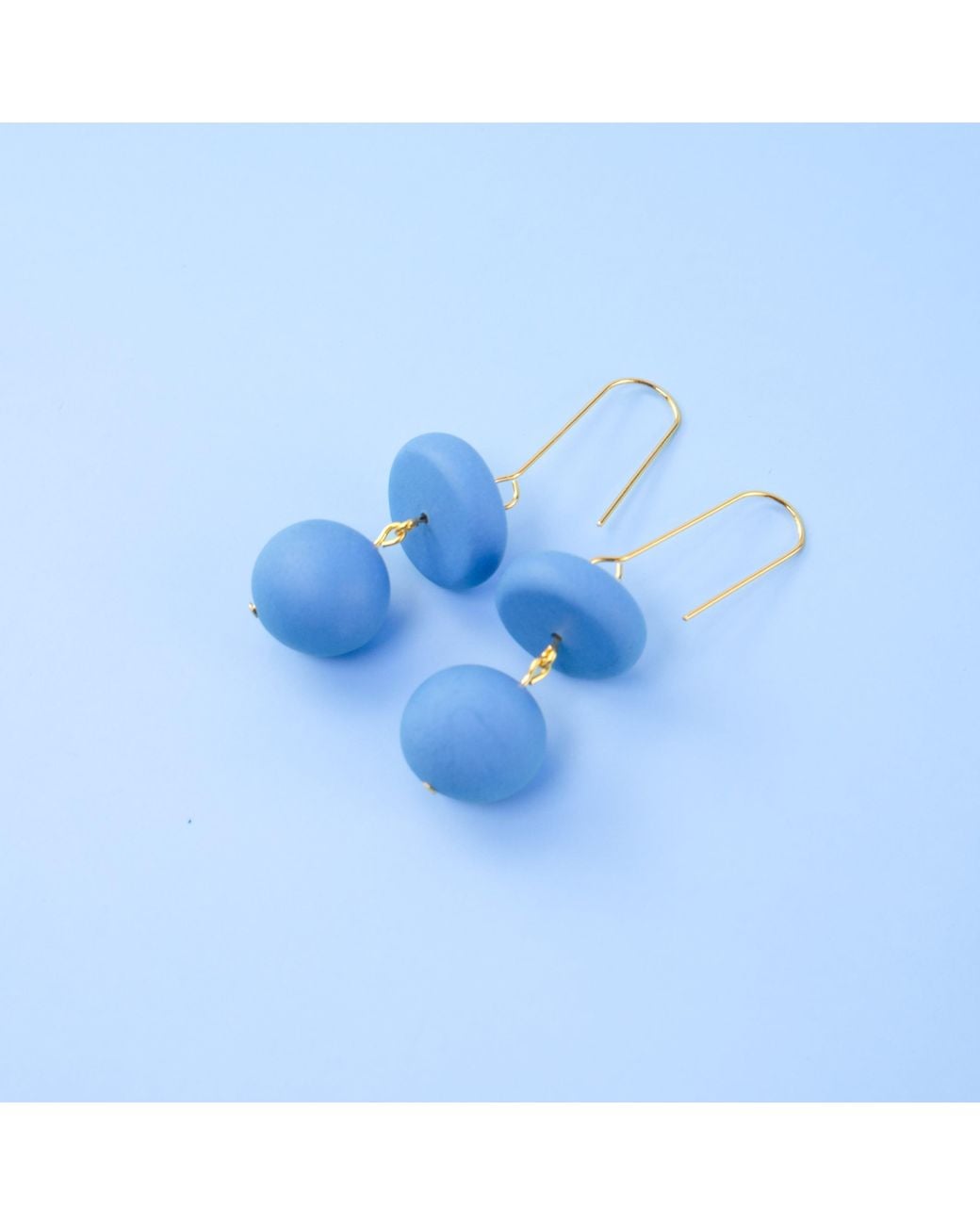 By Chavelli Blue Bead Dangle Earrings