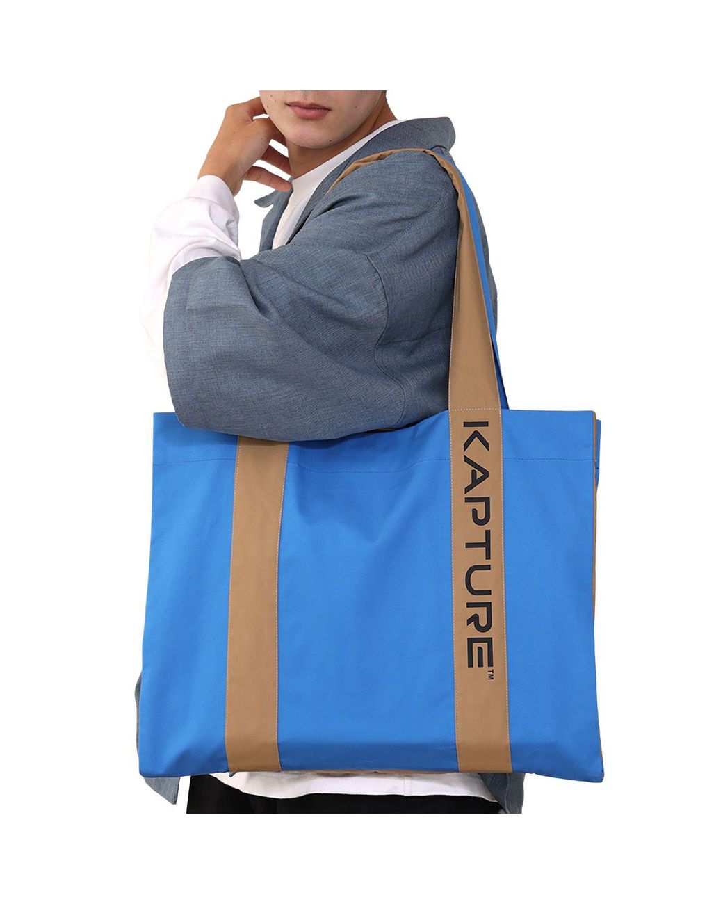 Kapture Blue Kix Tote Bag