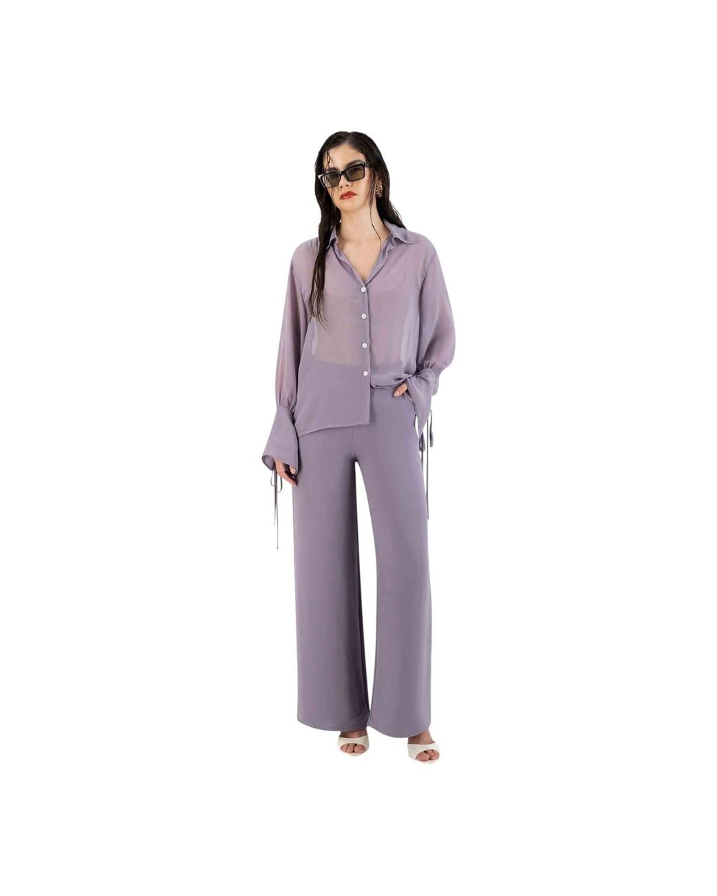 Sun Culture Purple Kay Trousers