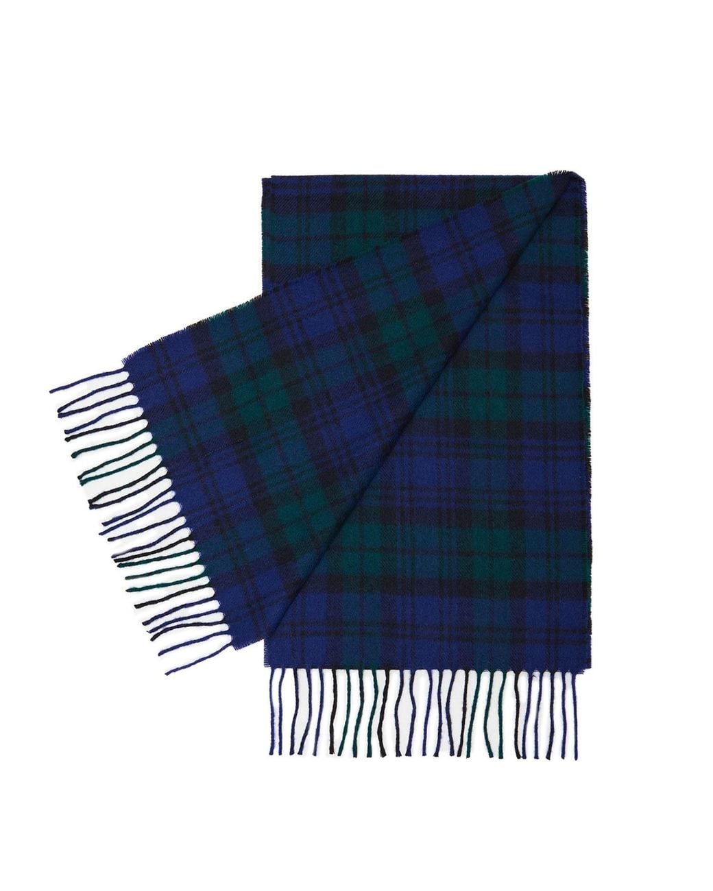 Hegarty London Blue Hegarty Tartan Lambswool Scarf