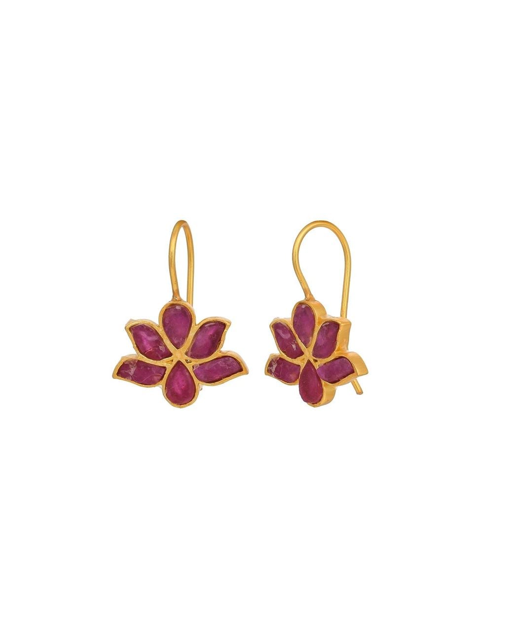 Opium Jewels Red Water Lotus Earrings