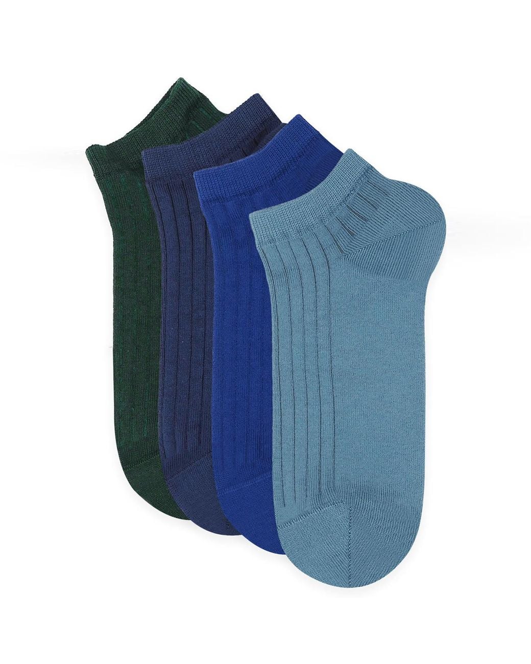 Peper Harow - Made in England Blue Four Pack Essential Trainer Socks – Azure for men