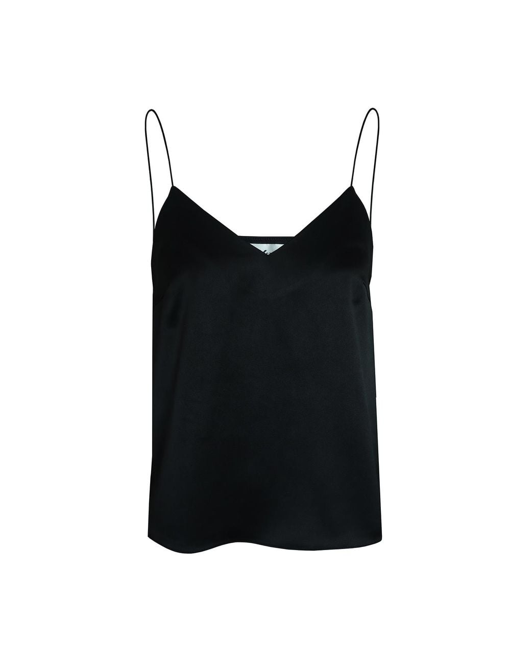 2KStyle Black Irina Satin Effect Spaghetti Straps Camisole