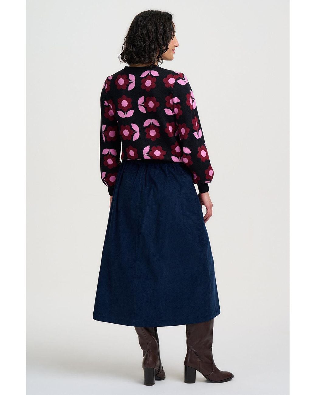 Sugarhill Black Venetia Cardigan Daisy