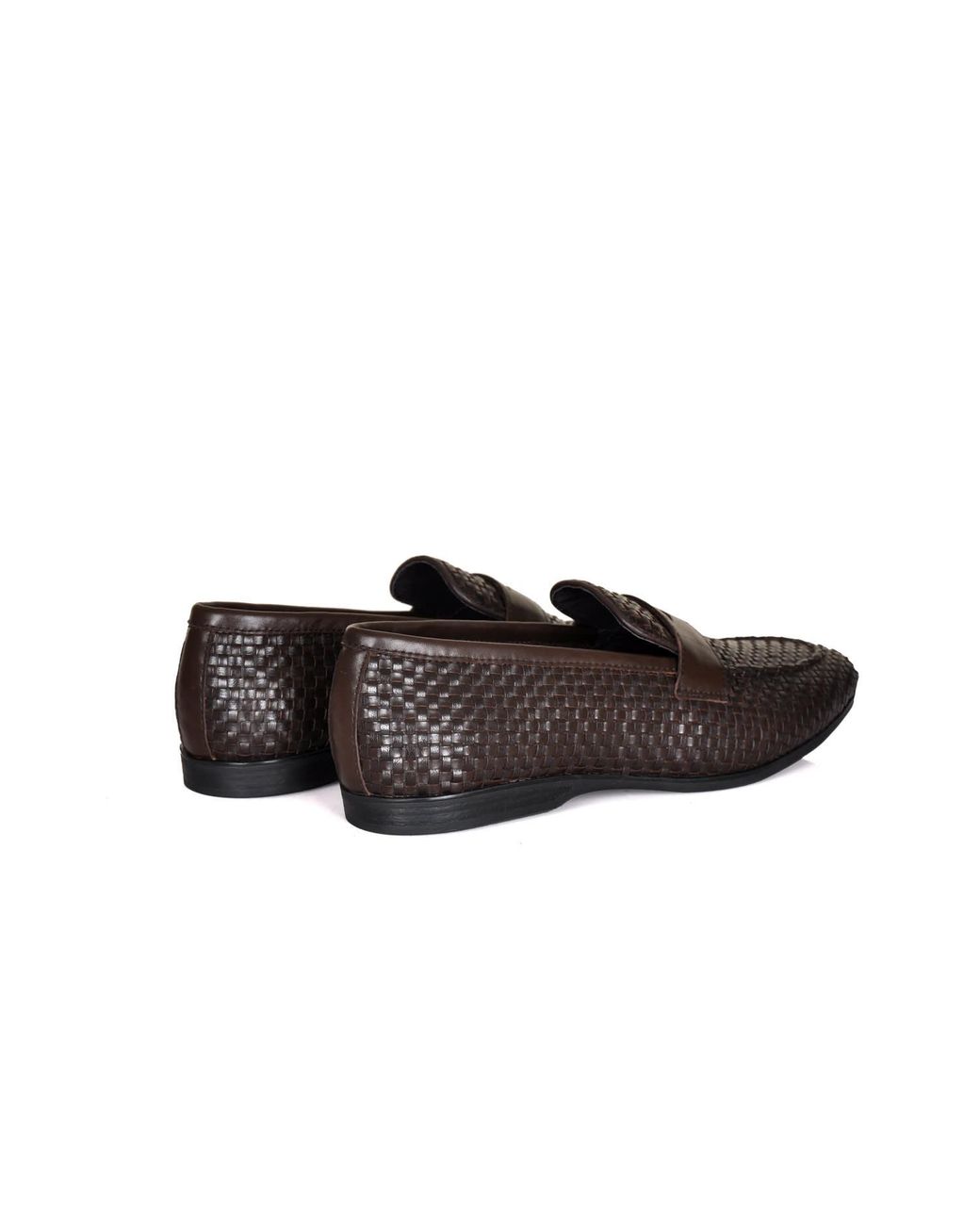 DAVID WEJ Brown Lorenzo Woven Loafers for men
