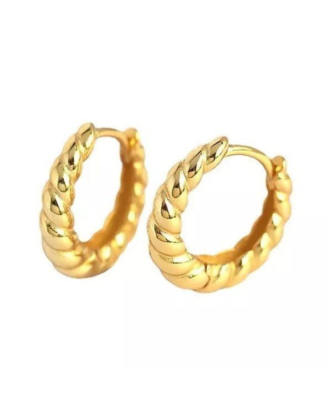 Elk & Bloom Metallic Small Thin Hoop Earrings