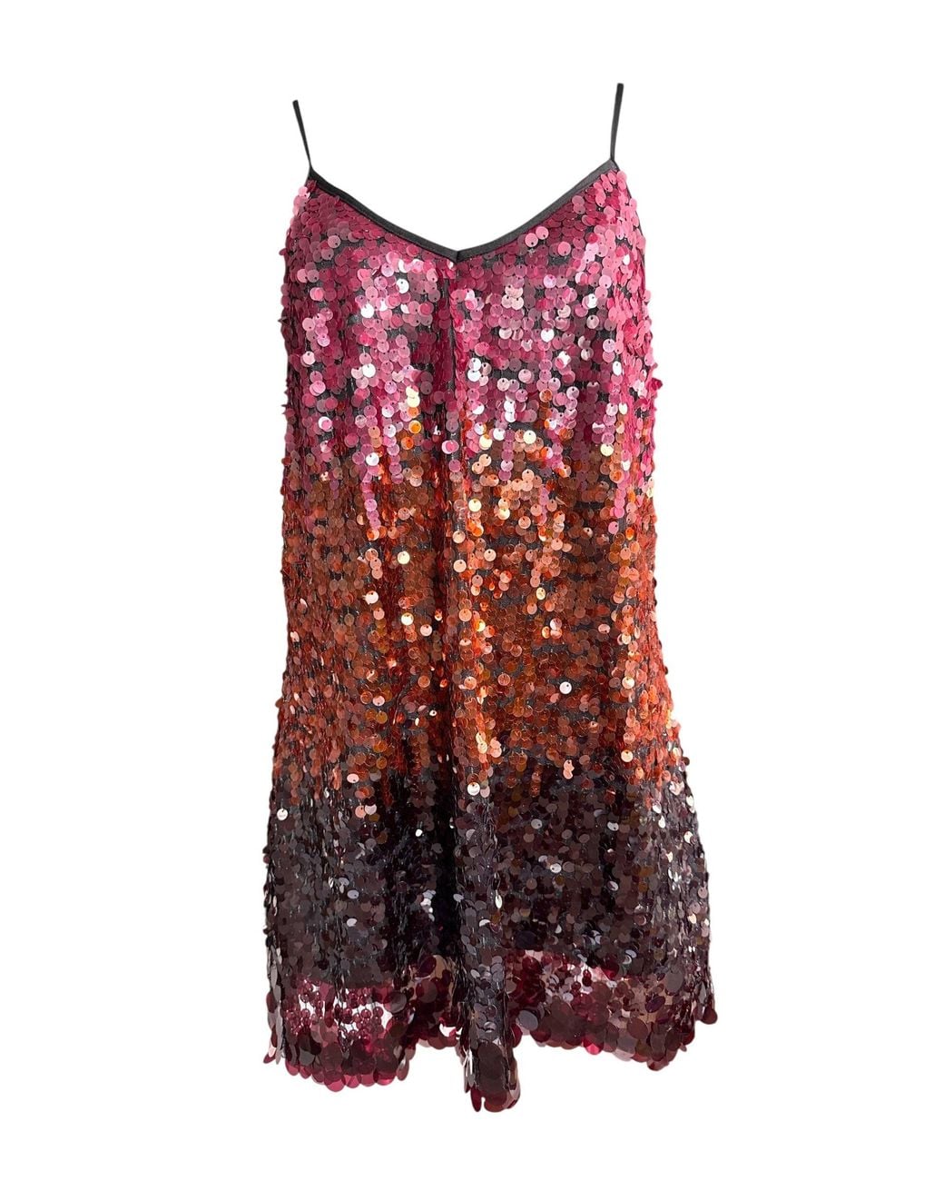 Any Old Iron Red Radiant Sequin Short Dress