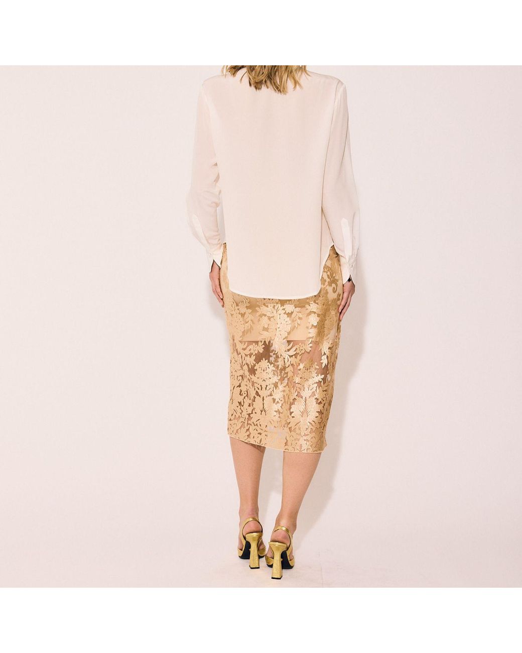 Lindsay Nicholas New York Natural Lace Skirt