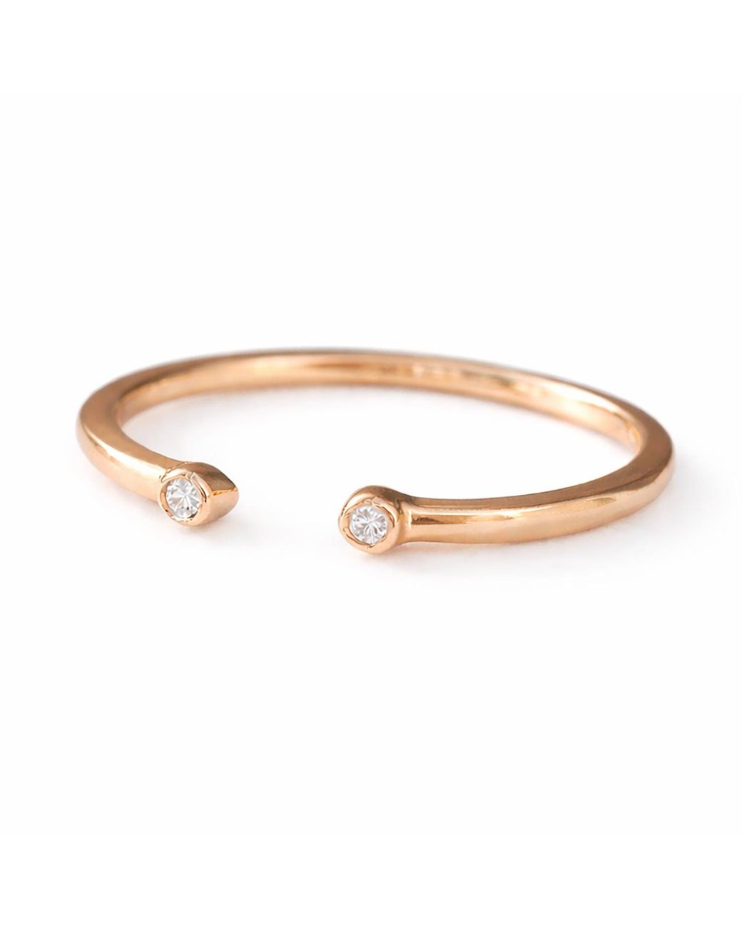 VicStoneNYC Fine Jewelry White Natural Diamond Open Cuff Ring