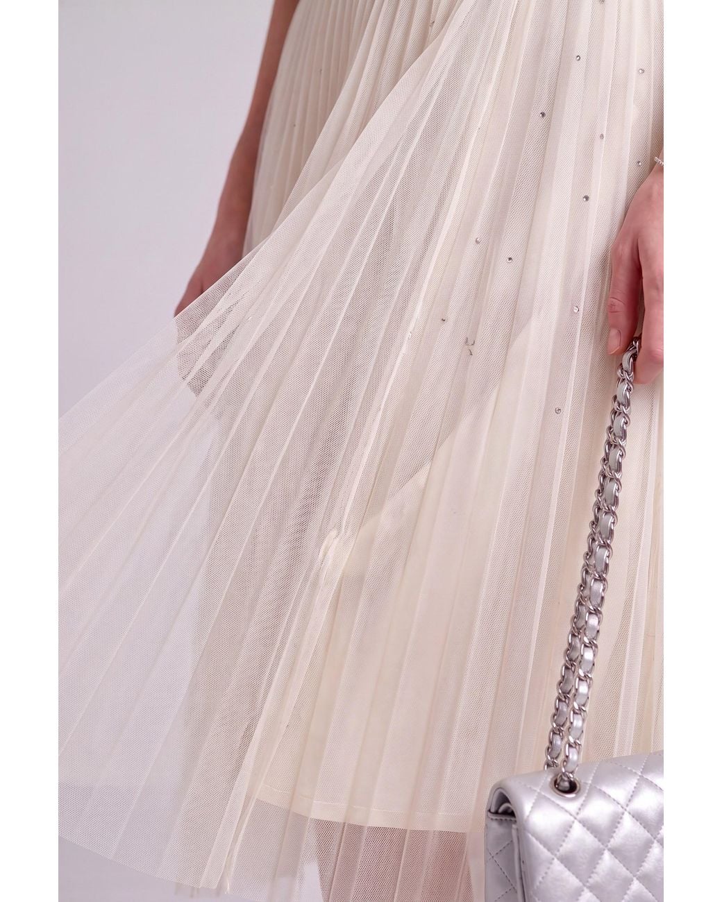 James Lakeland White Neutrals Tulle Swarovski Skirt Cream