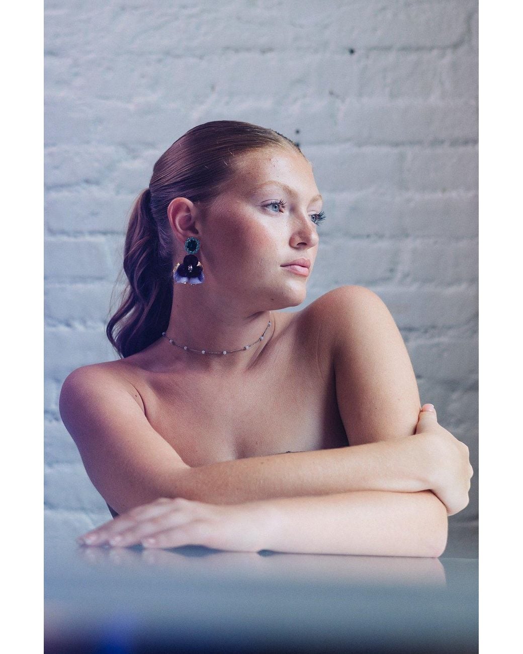 The Pink Reef Pink Emerald Light Pansy Earring