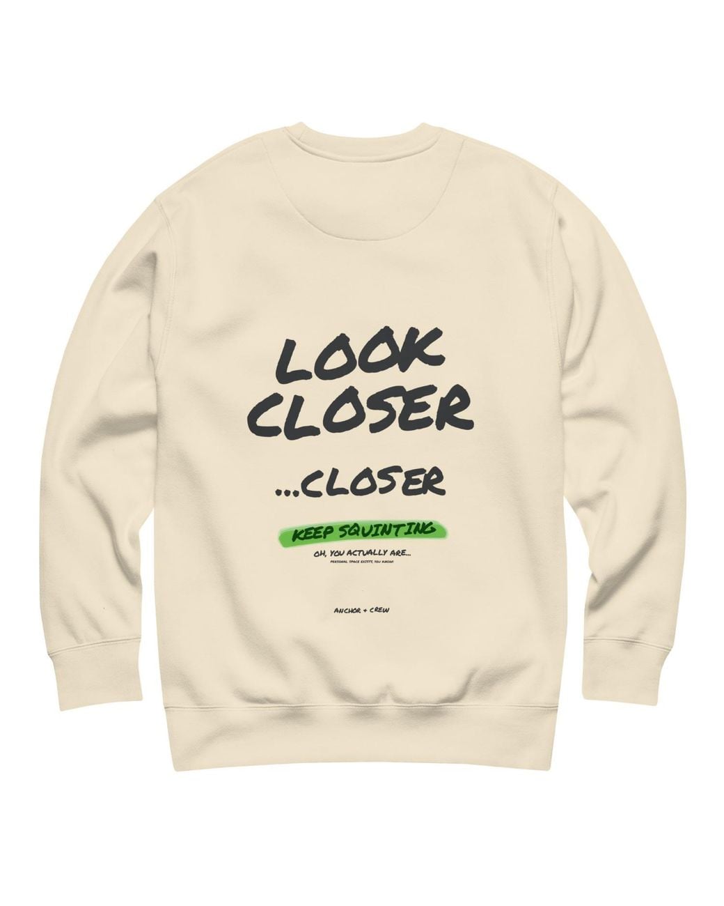 Anchor and Crew Neutrals Natural Small Print Annotations Organic Cotton Sweatshirt