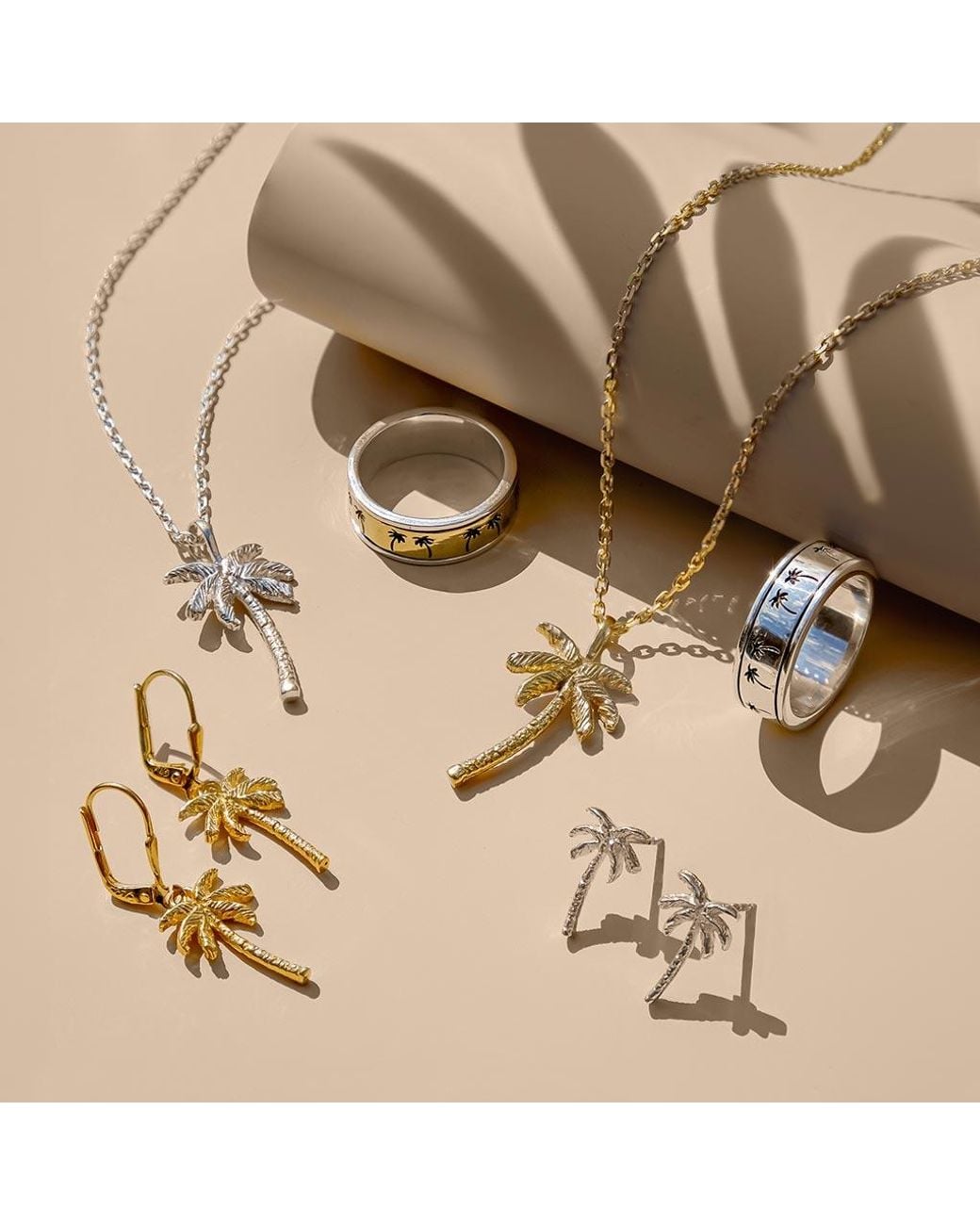 Charlotte's Web Jewellery Metallic Oasis Palm Drop Earrings