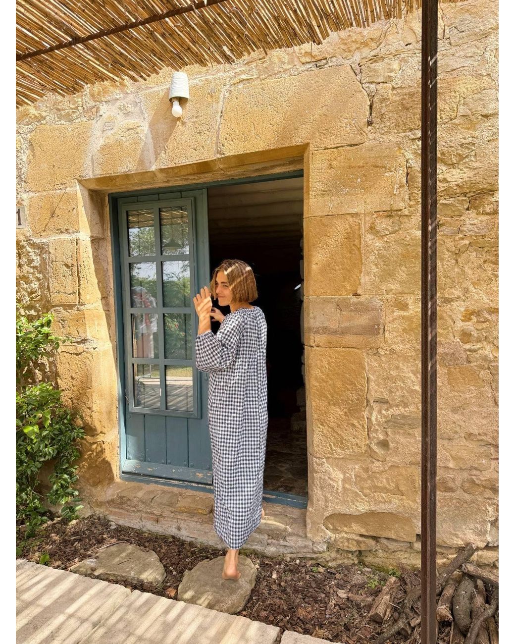Mind Traveler Blue Matilde Gingham Dress