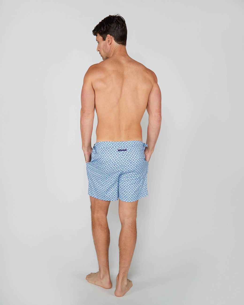 Lords of Harlech Blue Pool Arches Swim Short for men