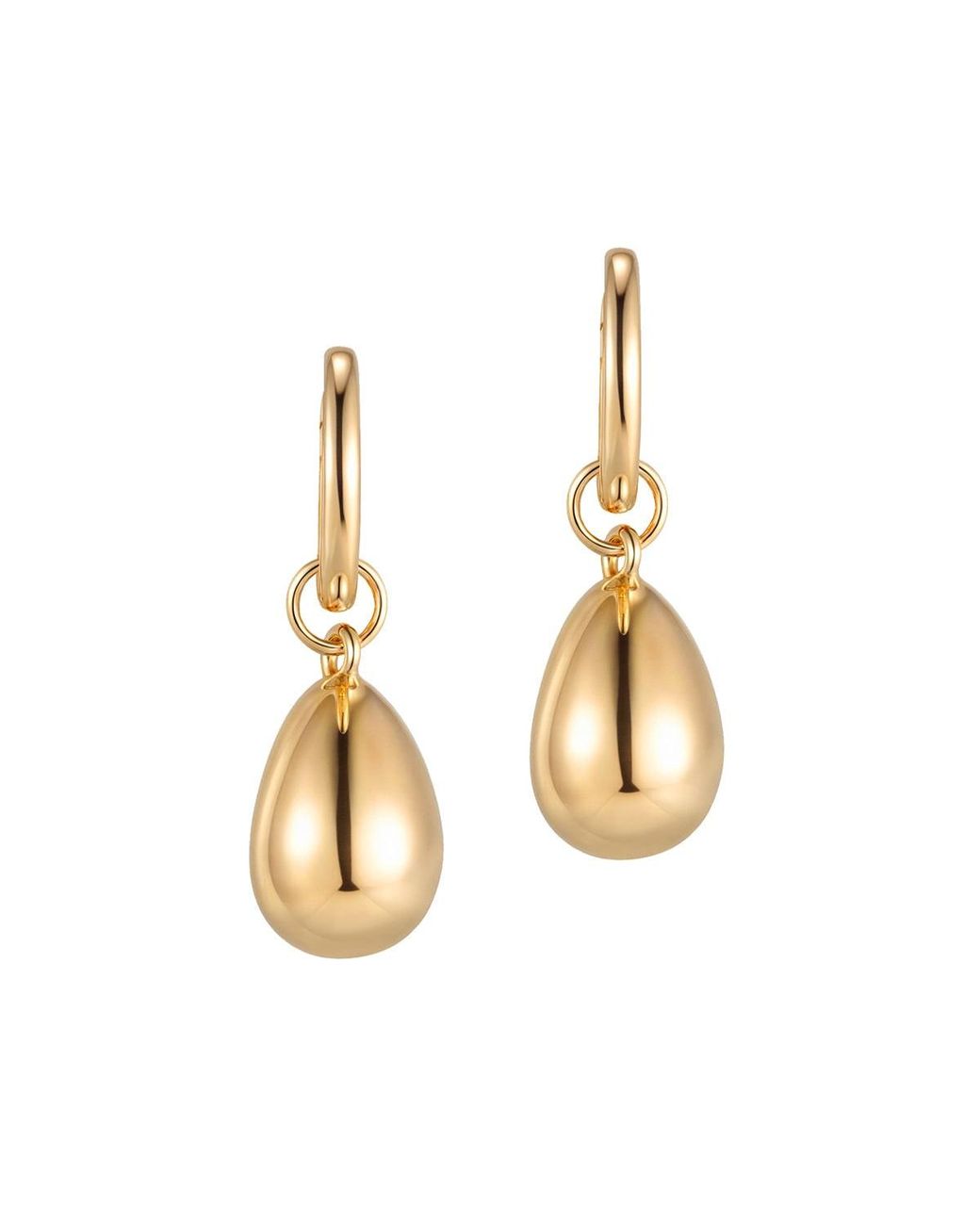 Larisa Beaumont Metallic Honesty Earrings – 14K Solid Teardrop Drops