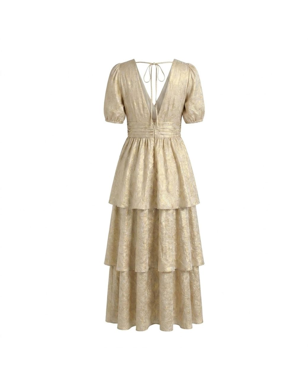 Modenaire Natural Luminous Maxi Dress Sculpted Form