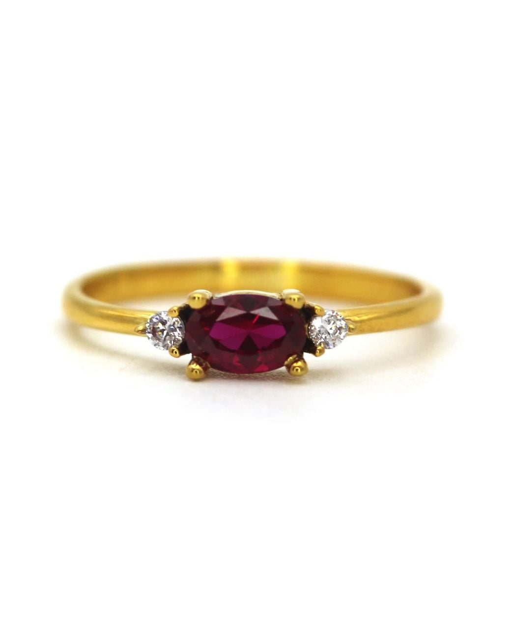 VicStoneNYC Fine Jewelry Yellow Natural Oval Ruby And Diamond Ring