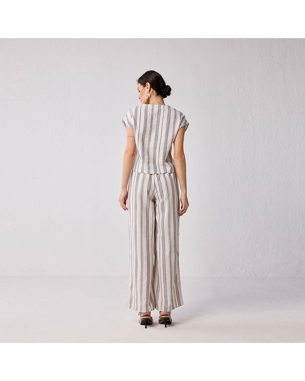 REISTOR Brown Wide-Leg Drawstring Pants