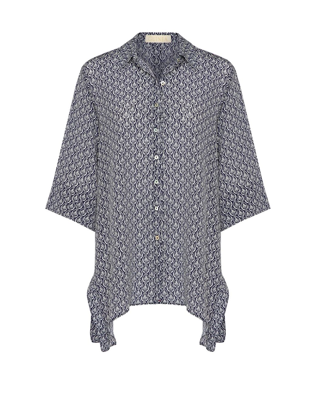 Guinea London Gray Pure Silk Summer Top