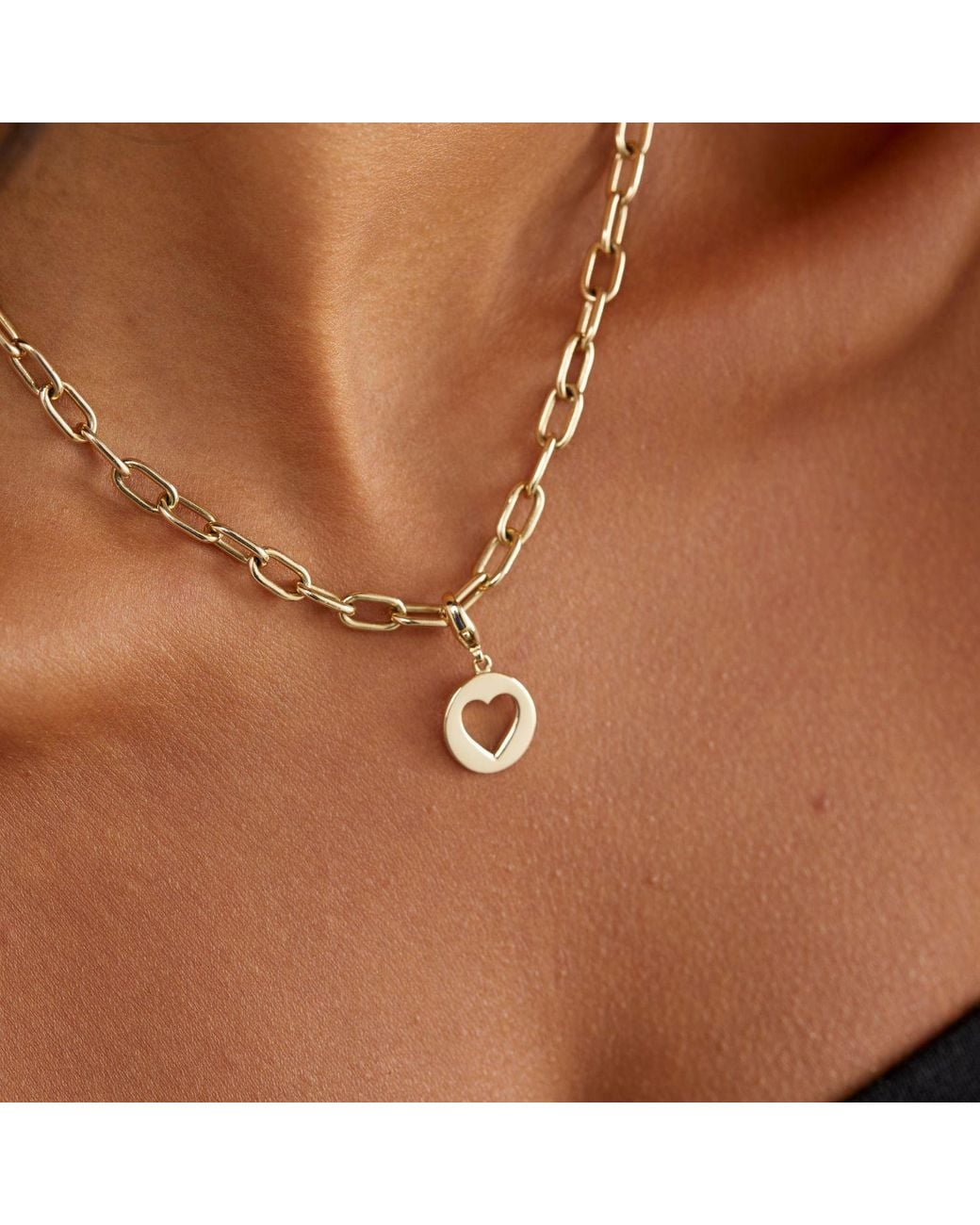 Dolcetto Designs Metallic Clementia Heart Charm Pendant