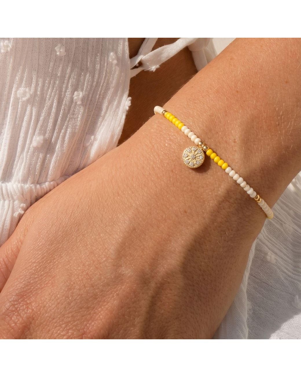 With Love Darling Metallic Energy Beaded Bracelet