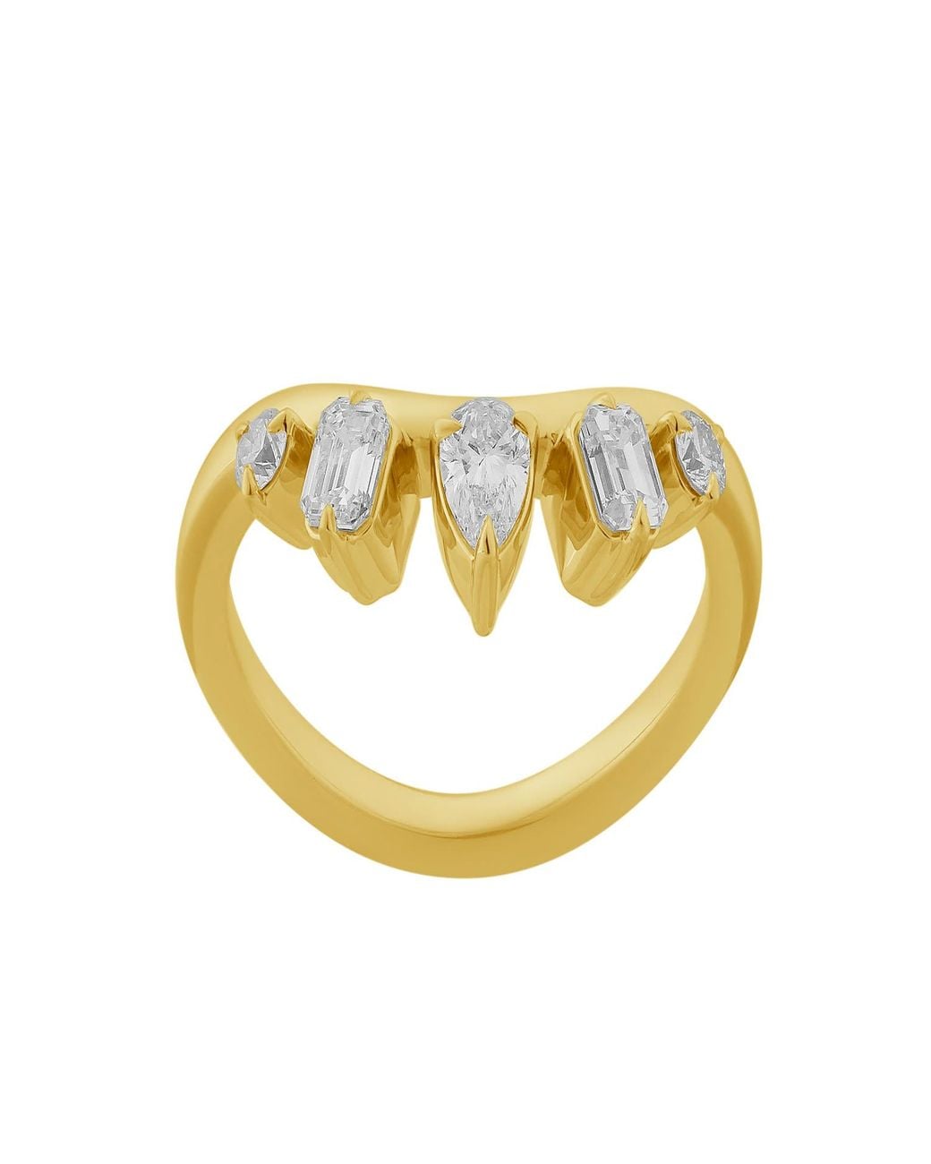 Artisan Metallic 14K Mixed Diamond Cluster Ring