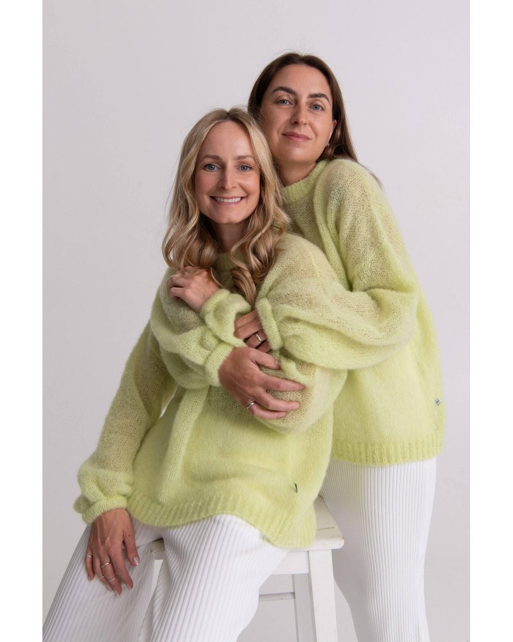 SALANIDA Green Melody Mohair Jumper Limone