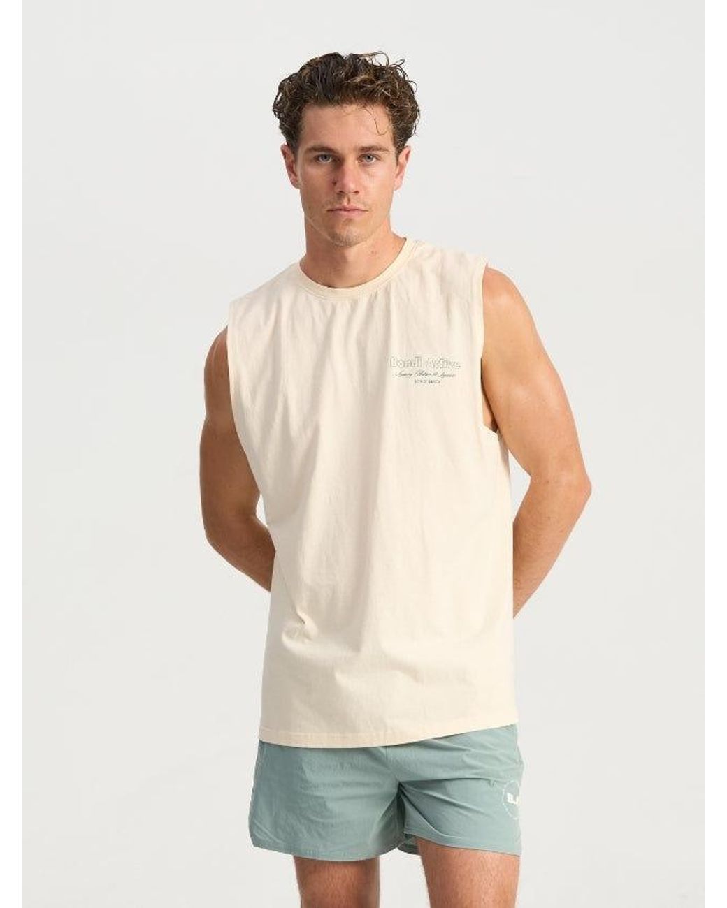 Bondi Active White Clubhouse Tank for men