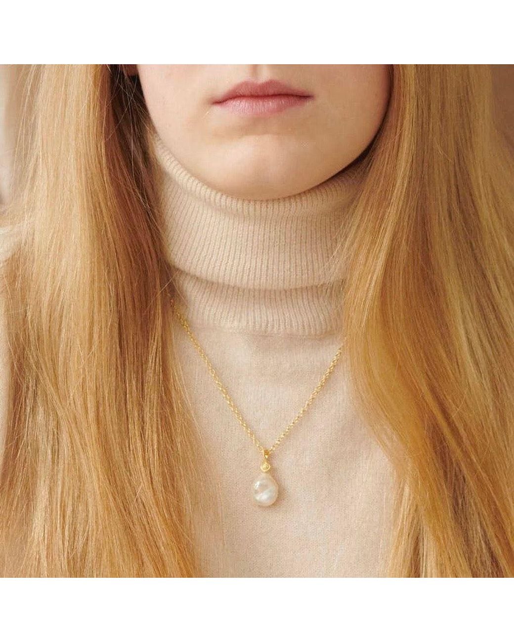 With Love Darling Metallic Paloma Pearl Necklace