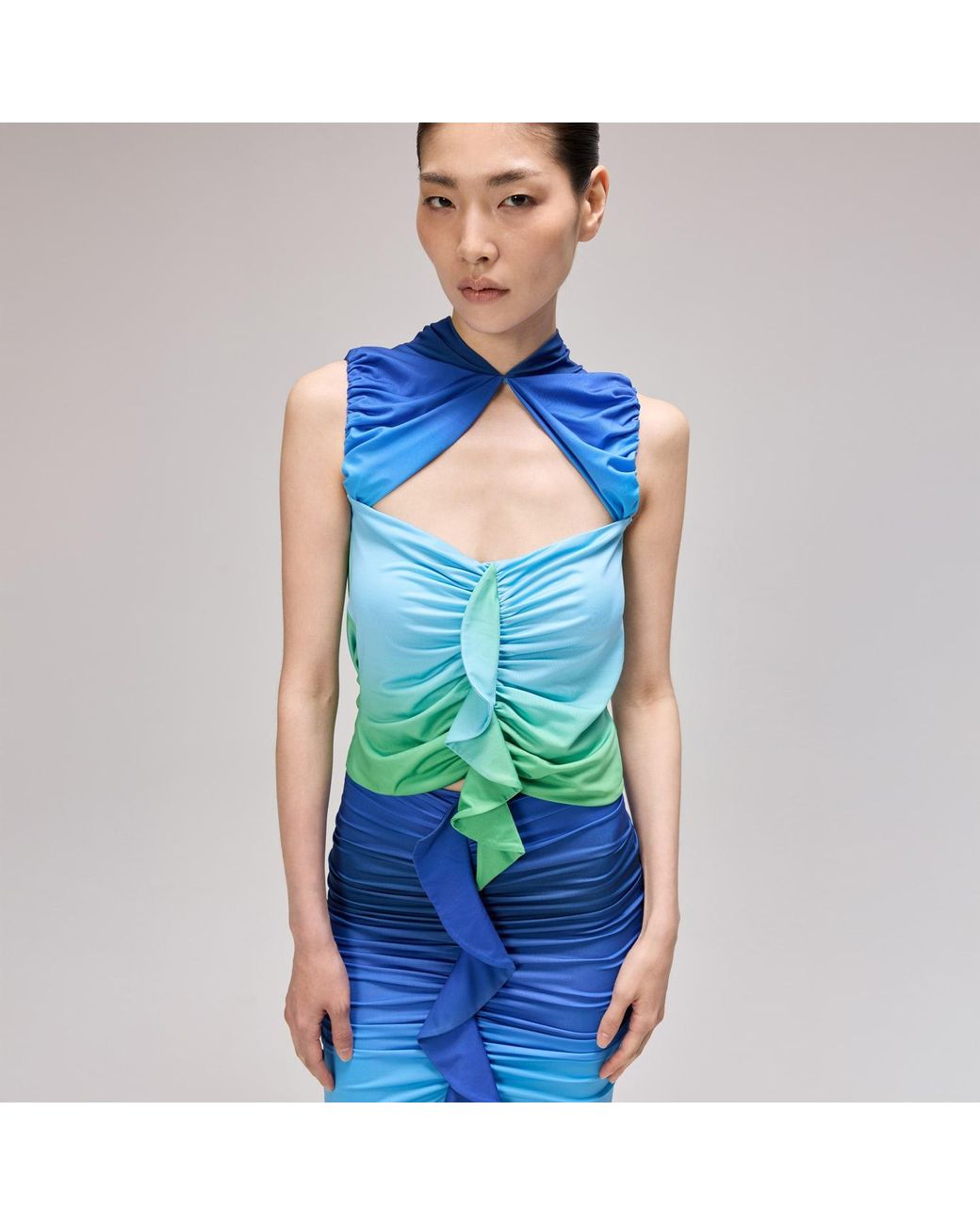 Herfetch Blue Bodrum Top-Multicolur
