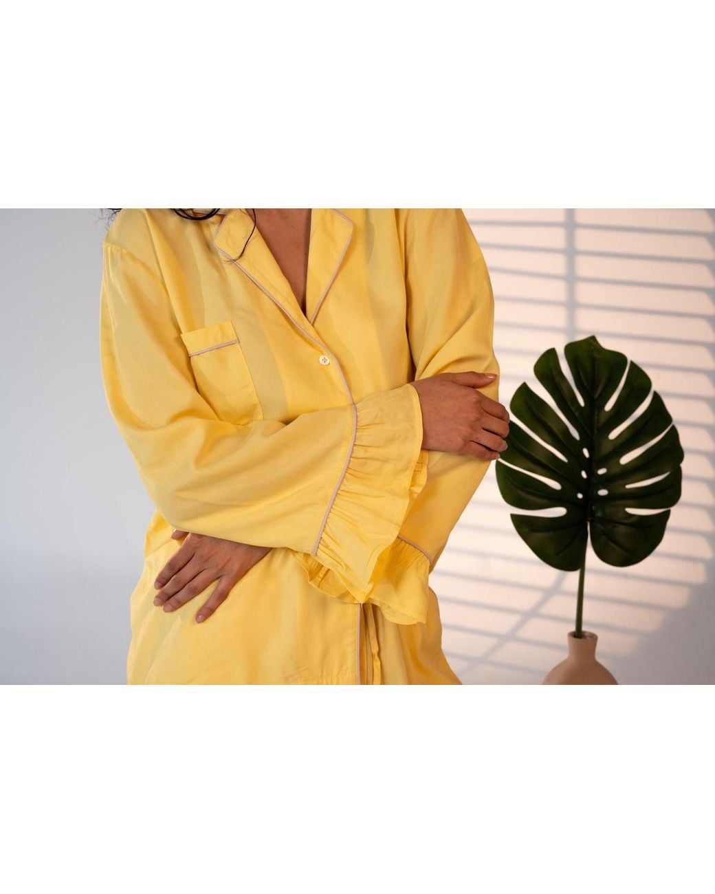 Carolina Benoit Yellow Luxury Bamboo Pajama Set