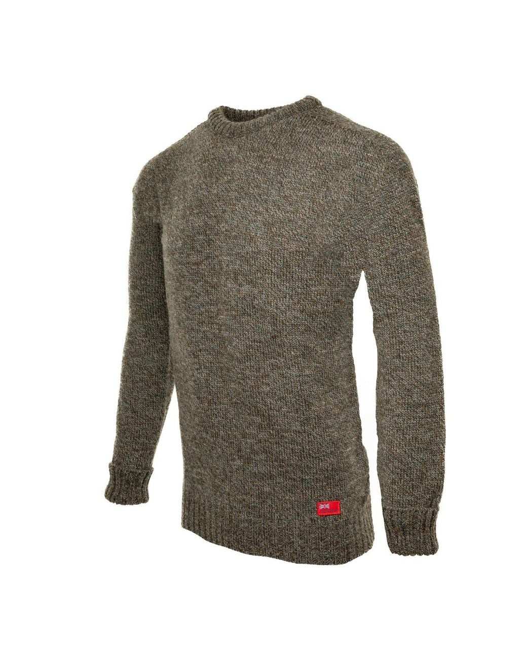 Arthur Beale Green Oiled Wool Pelmo Jumper for men