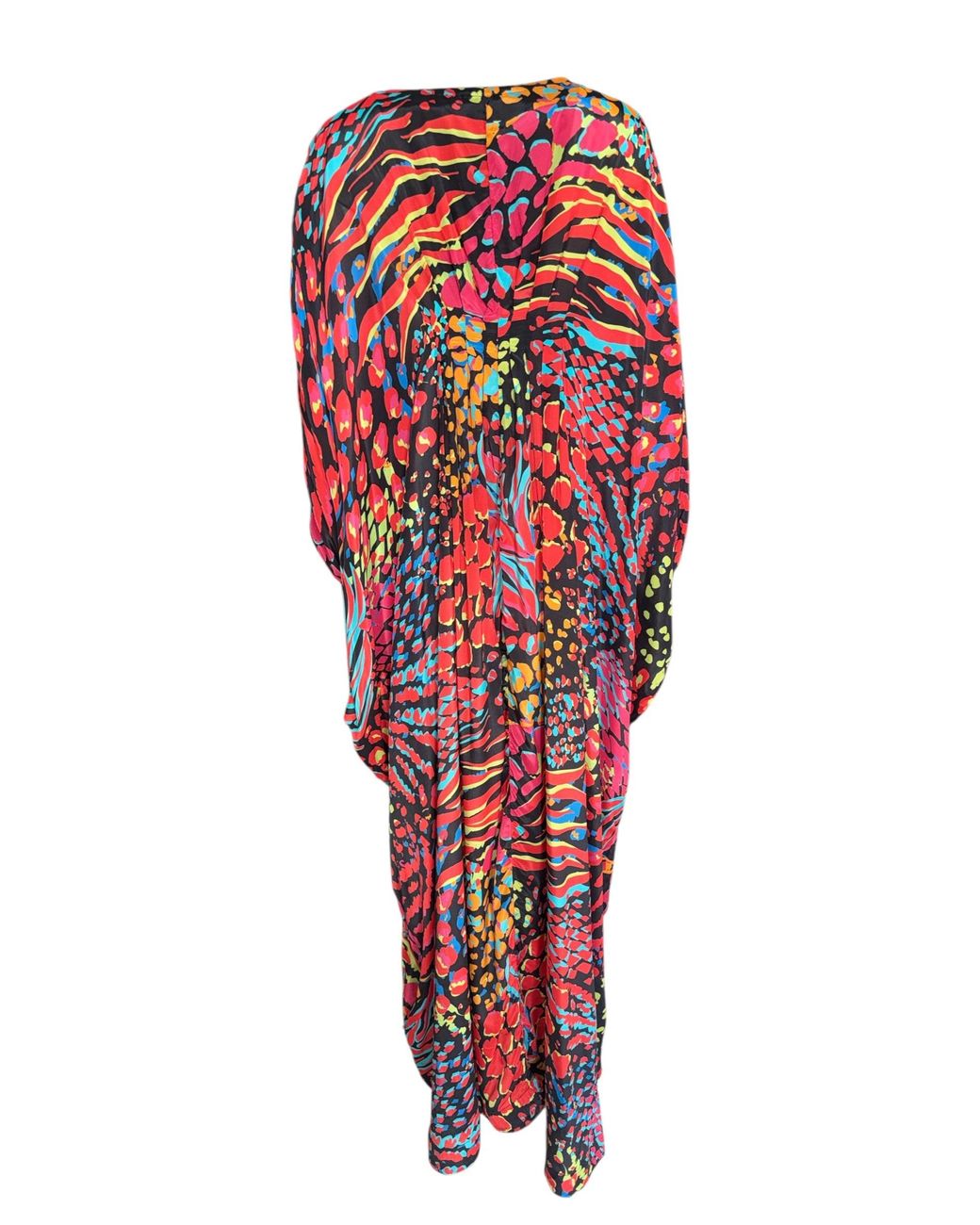 Any Old Iron Red Neon Animal Kaftan