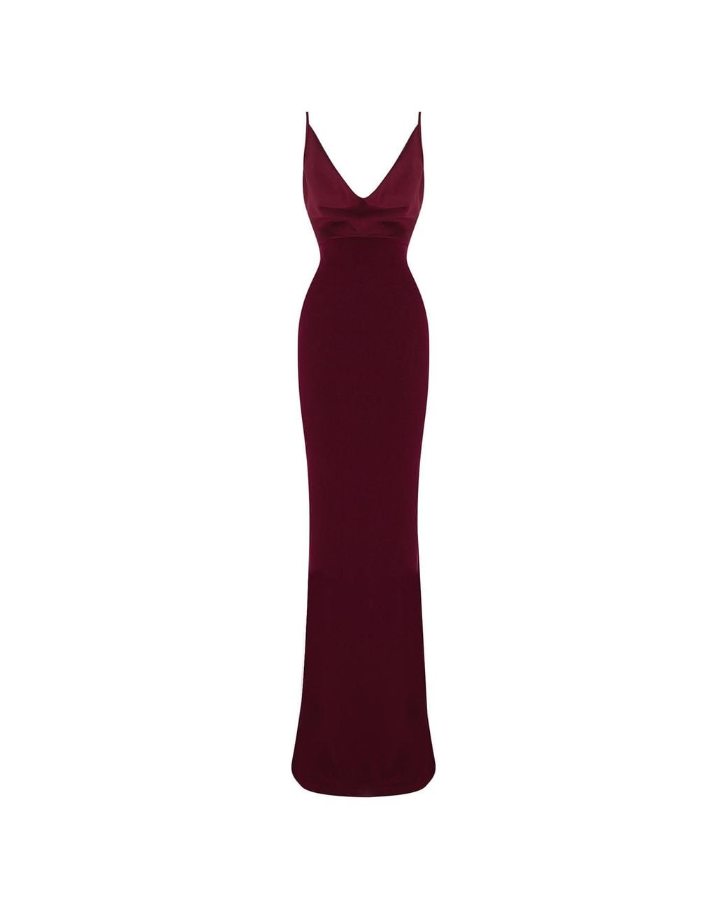 Herfetch Red Neutrals Maxi Plum Dress-Burgundy