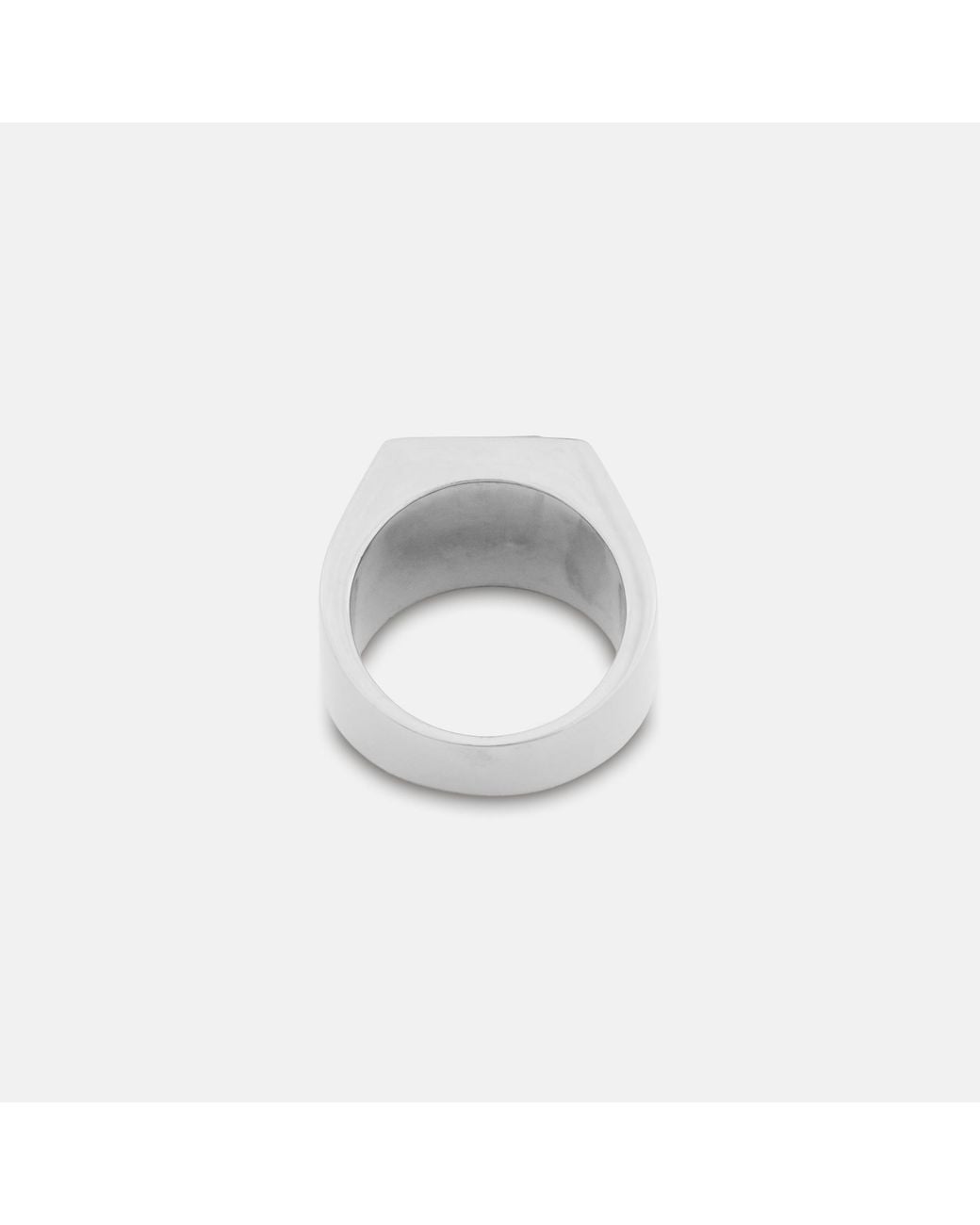 Outrage London Stone Signet Ring in White for Men | Lyst