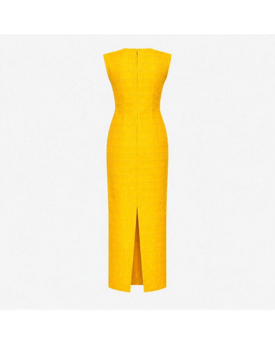 Chuks Collins Yellow Ireti Sleeveless Fitted Column Dress