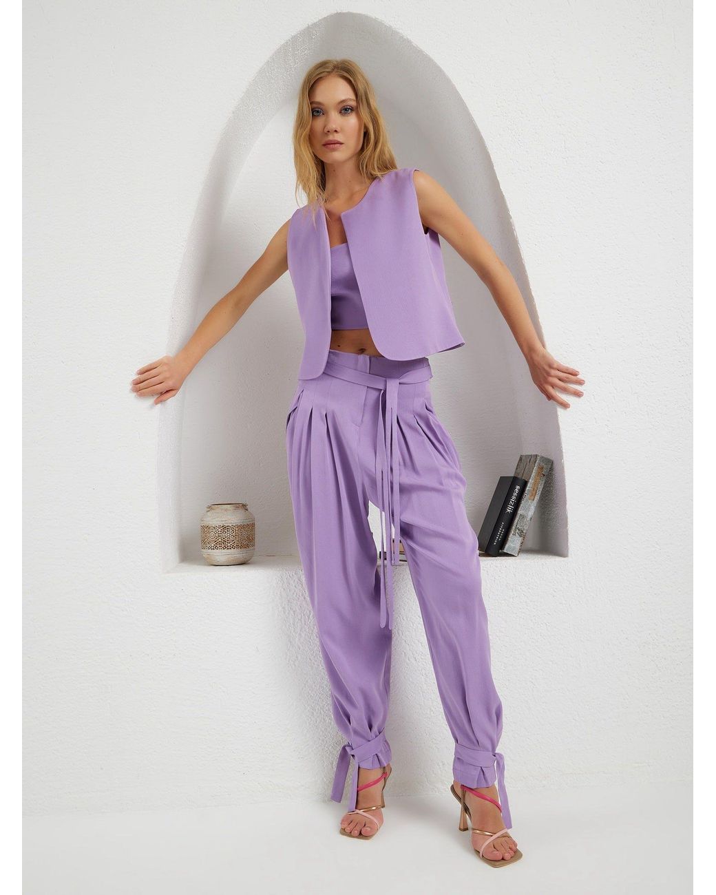 Lumina Eligma Purple The Arabesque Pants Ensemble