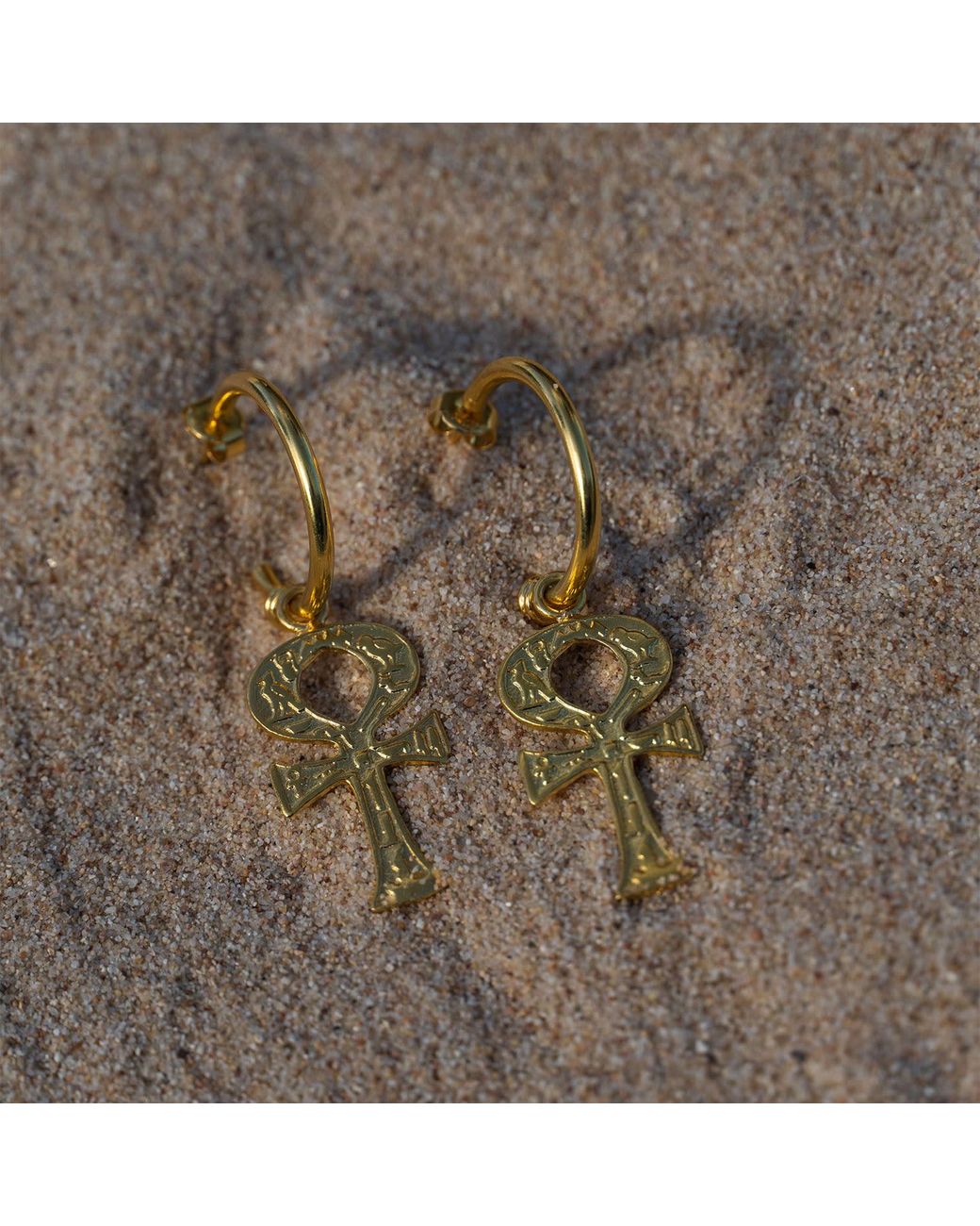 Ece London Metallic The Ankh Earrings