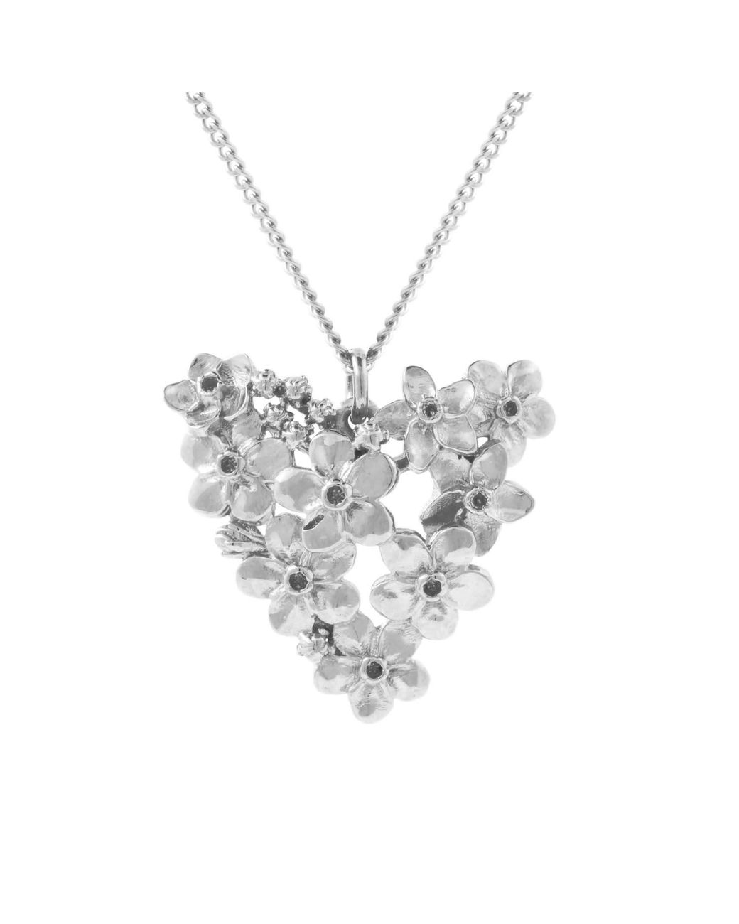 Lee Renee Metallic Forget Me Not Heart Necklace –